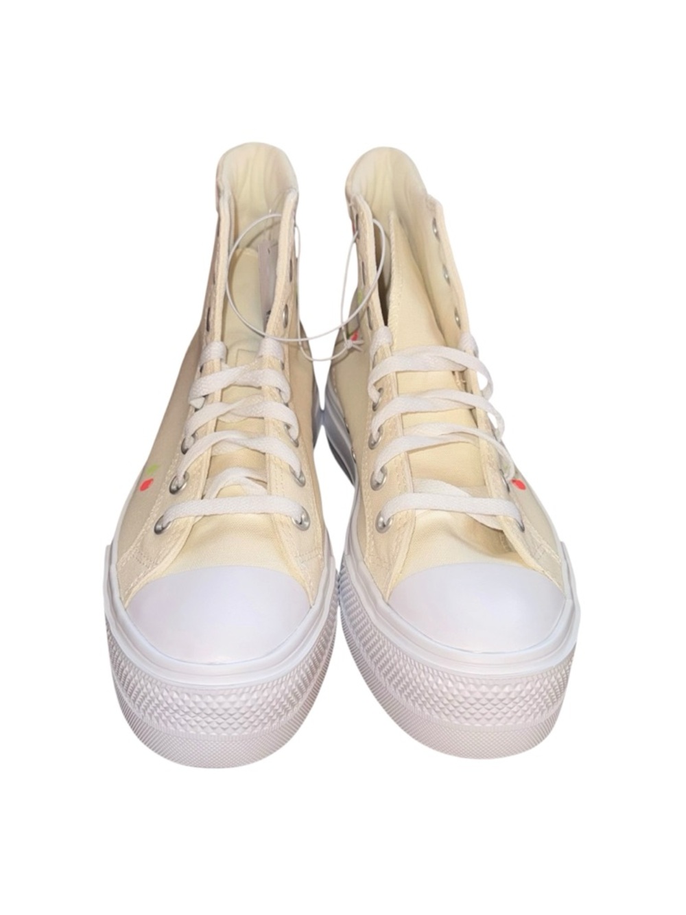 Converse Platform Hi Buttery Lemon Yellow Fruit Print Sneakers Women’s 9 NWT - Picture 3 of 9